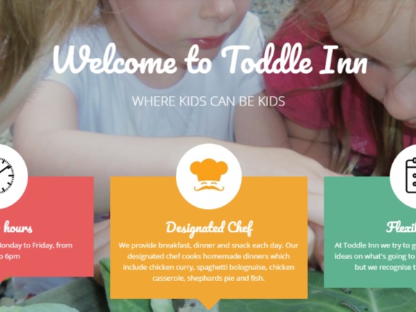 Toddle Inn Website Design Example